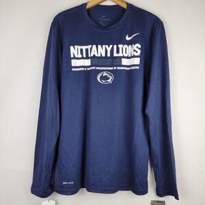 Nike Nittany Lions Shirt Men Medium Legend Dri Fit Long Sleeve TShirt Penn State